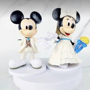 Disney Mickey and Minnie Wedding Figurines - Black, White, Blue
